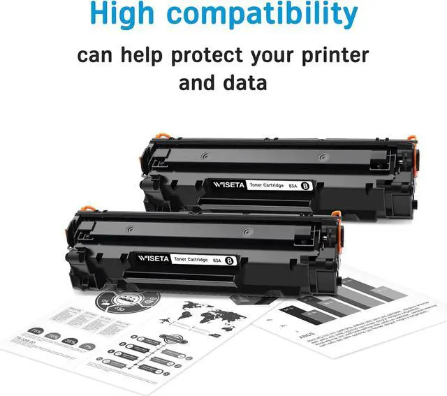 Alt view image 6 of 7 - 83A Toner Replacement  83A CF283A Toner Cartridge to Compatible with Laserjet Pro MFP M201dw, 125nw, M127fw, M127fn, M225dw, M225d, M125a Printer (2 Black)