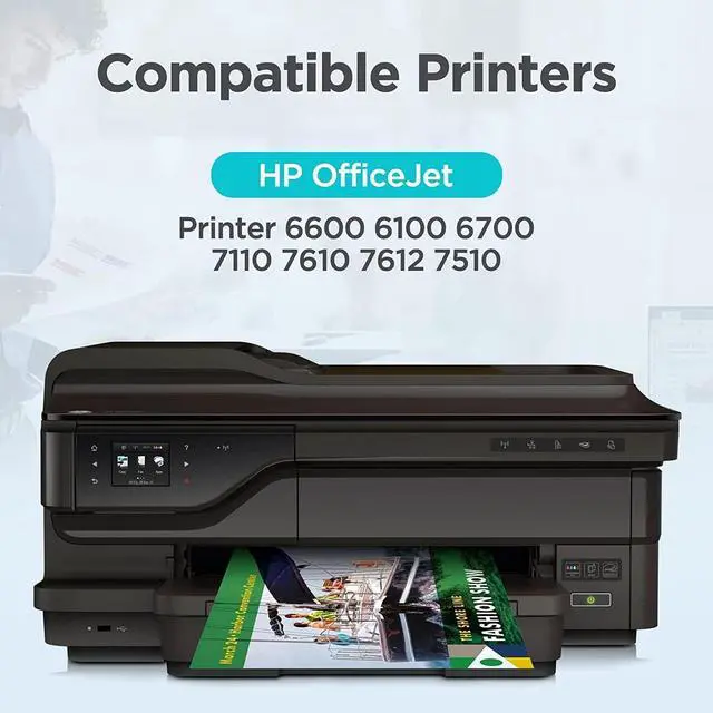 Alt view image 3 of 7 - 932xl 933xl Compatible Ink Cartridge (4 Pack) Replacement for 932XL 933XL 932 933 High Yield, Use with Officejet 6700 6600 7612 6100 7610 7110 Printer (1 Black 1 Cyan 1 Magenta 1 Yellow)