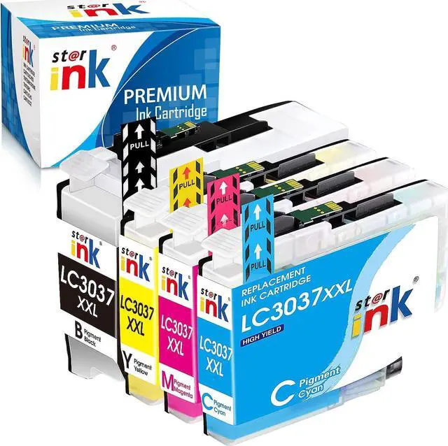 Main image of st@r ink LC3037 XXL Ink Cartridges Compatible Replacement  LC-3037 for MFC-J6545DW MFC-J6945DW MFC-J5845DW MFC-J5945DW Printer(BK/C/M/Y) 4-Pack