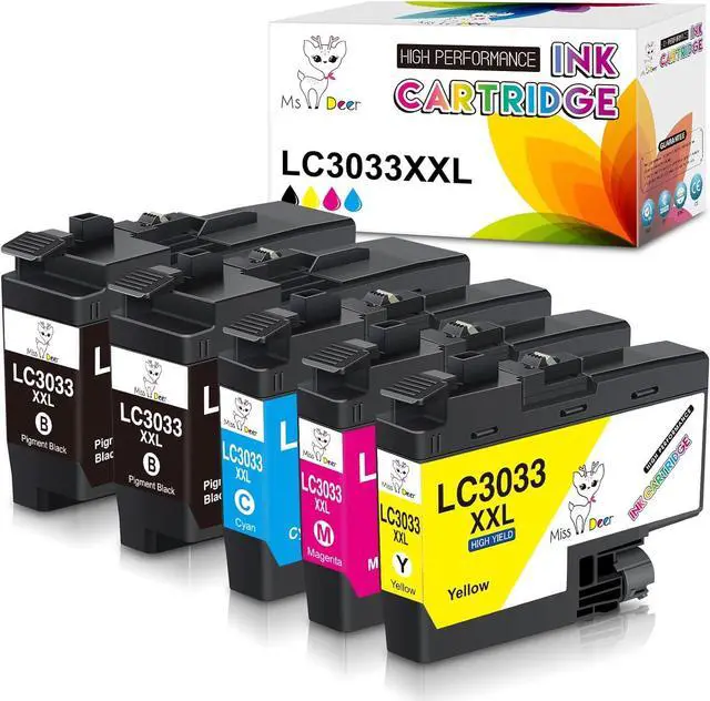 Main image of Miss Deer LC3033 BK/C/M/Y Super High Yield Ink Cartridges Compatible Replacement Ink  LC3033 LC3033XXL 3033 Ink,Work  MFC-J995DW MFC-J805DW MFC-J815DW