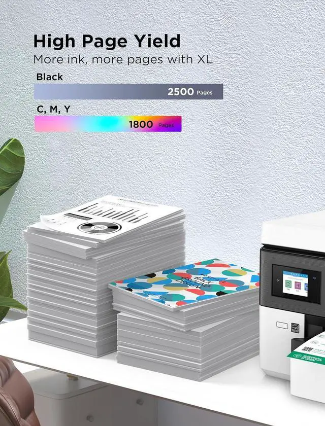 Alt view image 3 of 7 - 950XL 951XL, 5-Pack, Higher Page Yield, Replacement  950 951 XL 950XL 951XL Ink Cartridges, Larger Capacity, Works with OfficeJet Pro 8600 8610 8620 8625 276dw Printer (5 Pack, 2BK/1C/1M/1Y)