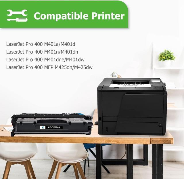 Alt view image 3 of 7 - Ennovor Aztech Compatible Toner Cartridge Replacement for HP 80X CF280X 80A CF280A for HP Pro 400 M401A M401D M401N M401DNE MFP M425DN Printer Ink (Black, 4-Pack)
