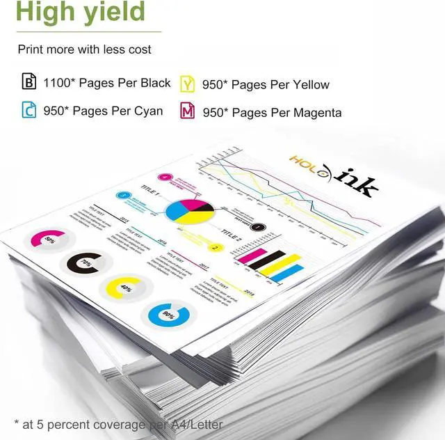 Alt view image 3 of 6 - 5 Pack 702XL New Upgraded Chips Ink Cartridges Replacement 702XL Ink Cartridge for Workforce Pro WF-3720 WF-3730 WF-3733 Printer