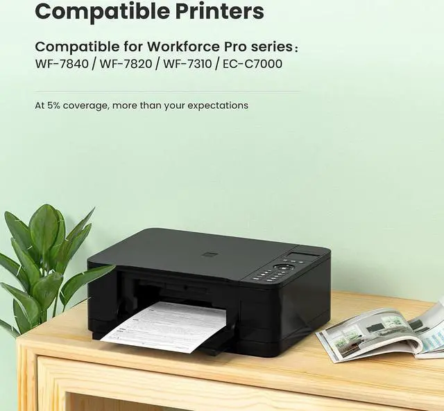 Alt view image 4 of 7 - 812XL Ink Cartridges Remanufactured Ink Cartridges Replacement  T812 812 XL 812 Ink Epson 812XL Ink Cartridges Combo Pack for Workforce Pro WF-7840 WF-7820 WF-7310 EC-C7000 Printer (4 Pack)