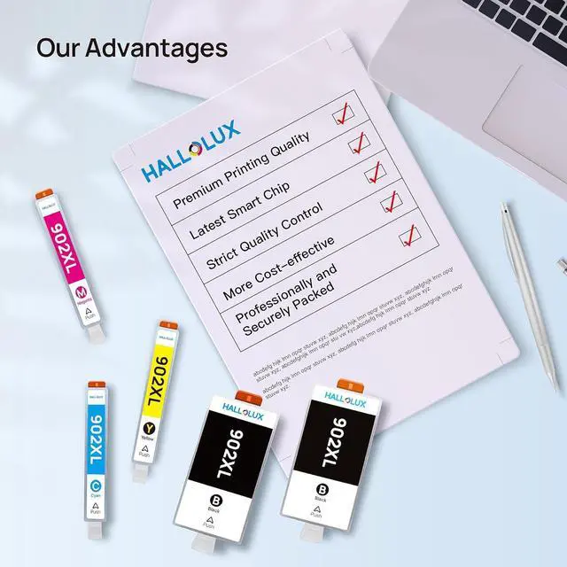 Alt view image 2 of 5 - 902XL Ink Cartridges Replacement  902XL 902 XL Ink Cartridges Compatible with OfficeJet Pro 6978 6960 6968 6958 6950 6970 6962 6975 Printers (2 Black, Magenta, Cyan, Yellow) 5 Packs