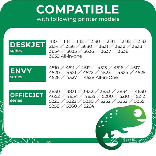 Alt view image 2 of 6 - COLORETTO 63 XL 63XL Ink Cartridge Compatible with HP Officejet 3830 4650 3833 4516 4520 4522 4652 5255 5200 5222 Envy 4516 4522 Deskjet 3630 3632 2132 Printer 1 Black 1 Color 2-Pack