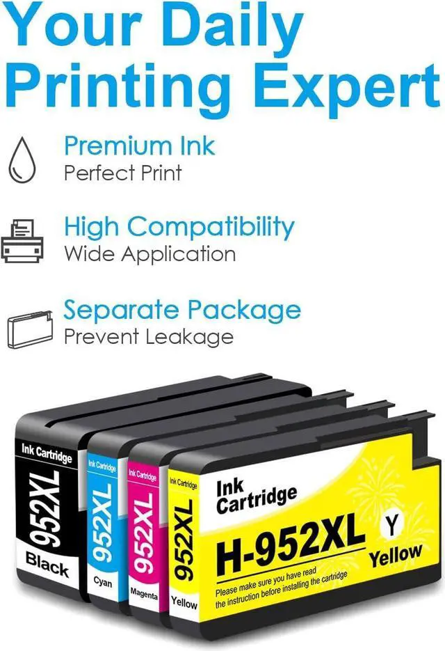 Alt view image 4 of 7 - GALADA Remanufactured Ink Cartridges Replacement  952XL 952 XL Combo Pack for OfficeJet Pro 8710 8715 8720 8210 7740 7720 7730 8725 8730 8740 Printer