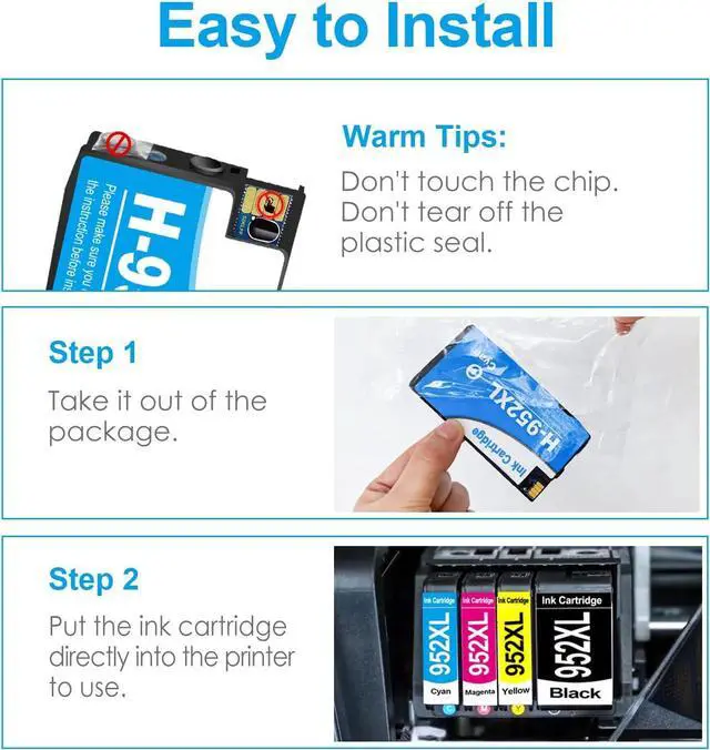 Alt view image 6 of 7 - GALADA Remanufactured Ink Cartridges Replacement  952XL 952 XL Combo Pack for OfficeJet Pro 8710 8715 8720 8210 7740 7720 7730 8725 8730 8740 Printer