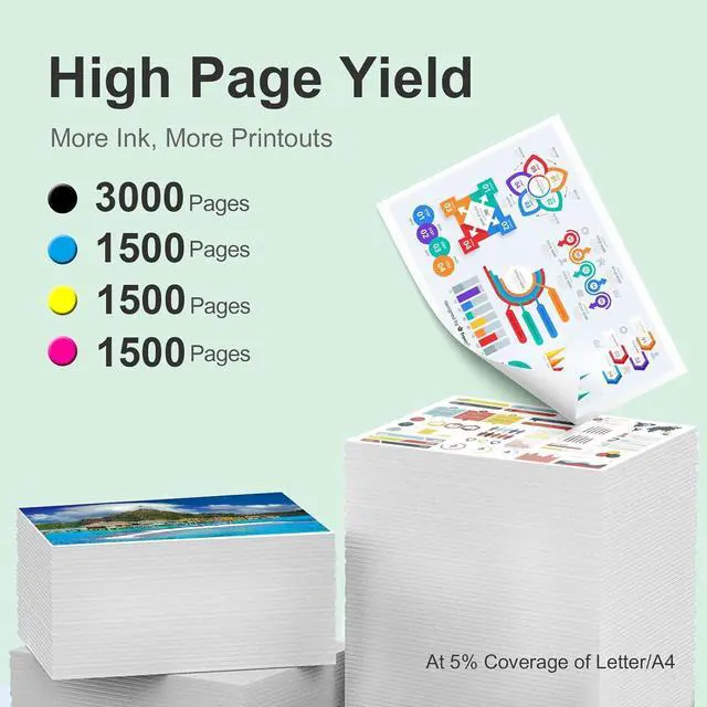 Alt view image 5 of 7 - Miss Deer Upgraded LC3033 Ink Cartridges, Replacement  3033 LC3033XXL LC3033 LC3035XXL LC3035 Work  MFC-J995DW MFC-J805DW MFC-J815DW (1Black, 1Cyan, 1Magenta, 1Yellow) 4 Pack