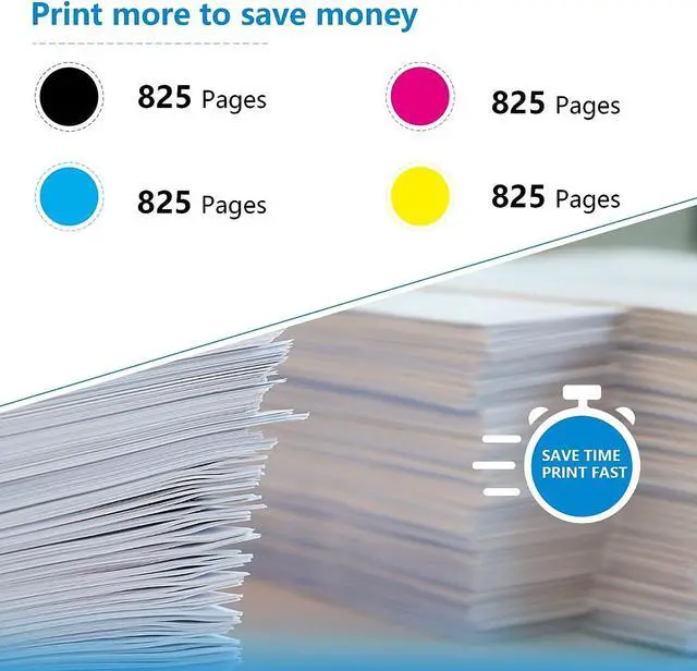 Alt view image 4 of 6 - 902XL Ink Cartridges Combo Pack (4-Pack,Black/Cyan/Magenta/Yellow) -LOMENTI Compatible 902xl 902 Ink Cartridges Replacement  OfficeJet 6963 6954 6958 6962 6966 Pro 6968 6978 6975 6960 6970