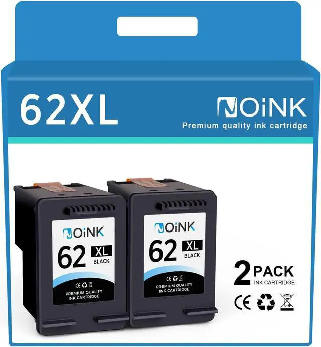 Main image of 62 Black Ink Cartridge Ink 62 Black Replacement 62 Black Ink Cartridge 62 Black Ink Cartridge Printers to use with Envy 5540 5640 OfficeJet 5740 (2 Black, 2-Pack)
