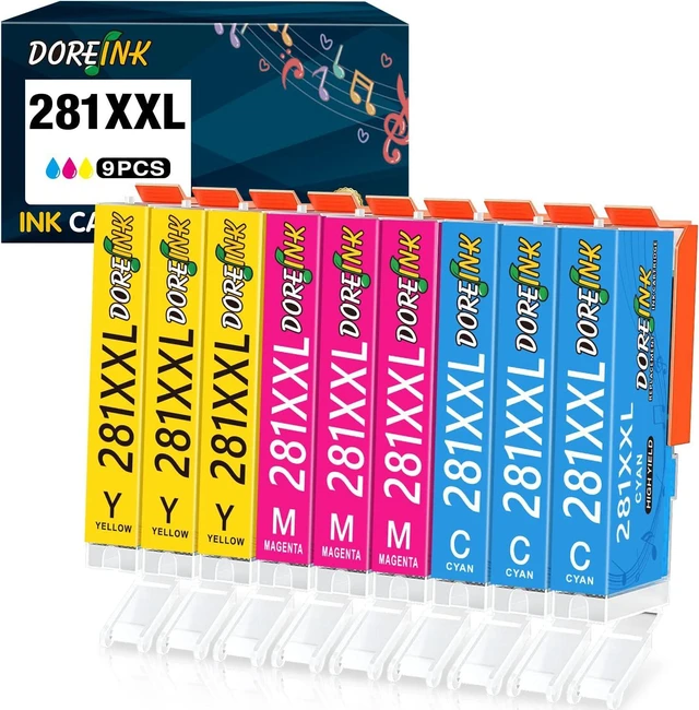 Main image of Compatible Ink Cartridge Replacement for Canon CLI-281 XXL for Use with Canon PIXMA TS9521C TS9520 TS9120 TS8220 TS8120 TS6220 TS6120 TR8520 TR7520 Printer (3 Cyan, 3 Yellow, 3 Magenta)