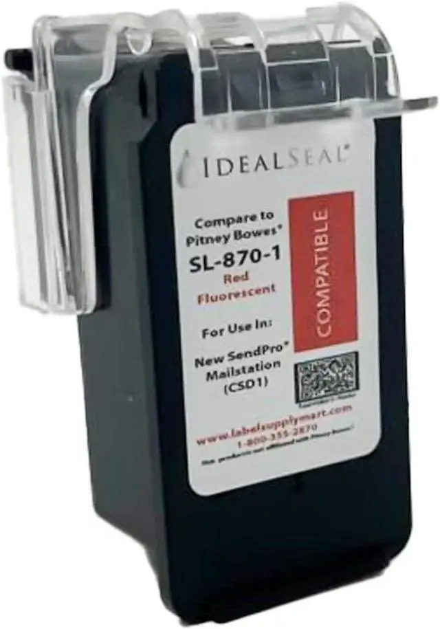 Alt view image 5 of 6 - IDEALSEAL New Replacement Postage Ink for SL-870-1 Red Ink Cartridge for New SendPro Mailstation (CSD1) (2 Pack)