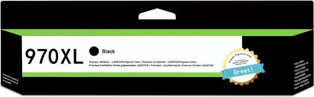 Main image of 970XL High-Yield Ink Cartridges (1 Pack, Black) Lenkto Compatible Ink Replacement  970 971 Ink Cartridges for OfficeJet Pro X451dw X451dn X476dw X476dn X576dw X551dw