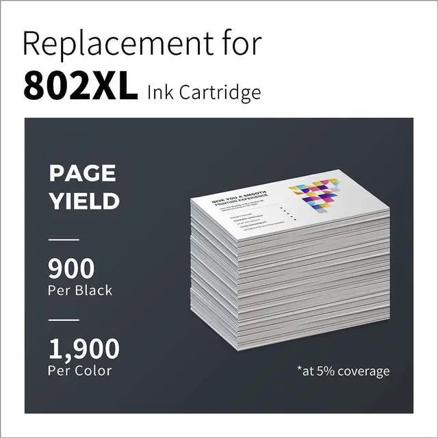 Alt view image 3 of 7 - 802XL Remanufactured Ink Cartridge Replacement  802 XL-BCS T802XL for Workforce Pro WF-4740 WF-4734 EC-4020 EC-4040 WF-4720 WF-4730 Printer Black Cyan Magenta Yellow, 4P