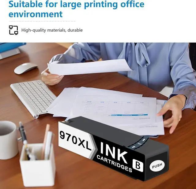 Alt view image 6 of 6 - 970XL High-Yield Ink Cartridges (1 Pack, Black) Lenkto Compatible Ink Replacement  970 971 Ink Cartridges for OfficeJet Pro X451dw X451dn X476dw X476dn X576dw X551dw