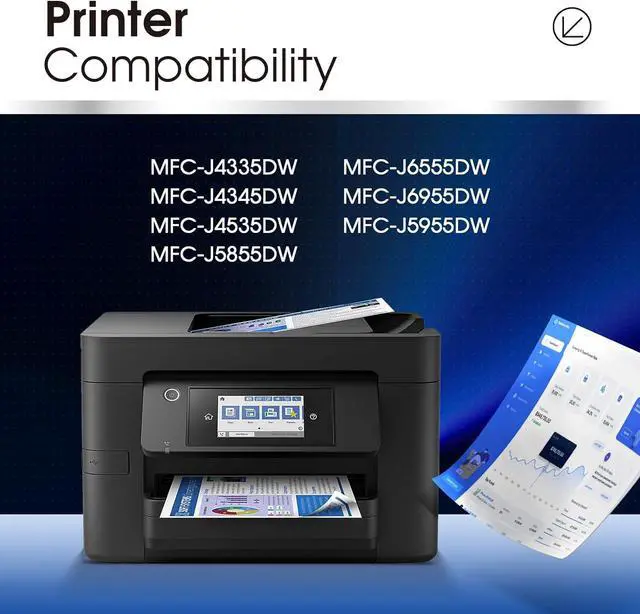 Alt view image 3 of 7 - LC406XL Ink Cartridges Black Replacement  LC406 LC 406 XL  MFC-J4335DW MFC-J4345DW MFC-J4535DW MFC-J5855DW MFC-J6555DW MFC-J6955DW MFC-J5955DW Printer LC406BK