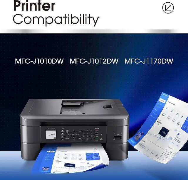 Alt view image 2 of 7 - LC401XL Ink Cartridges Replacement LC401 XL MFC-J1010DW MFC-J1012DW MFC-J1170DW Printer Black Cyan Magenta Yellow (4 Pack)