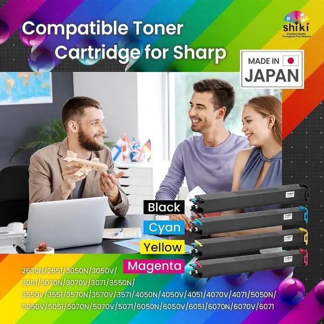 Alt view image 2 of 7 - Ennovor SHIKI Compatible Toner Cartridge for Sharp Full Color MX60NTBA (Black)/ MX61NTBA (Black) (Yeild 40,000pages)