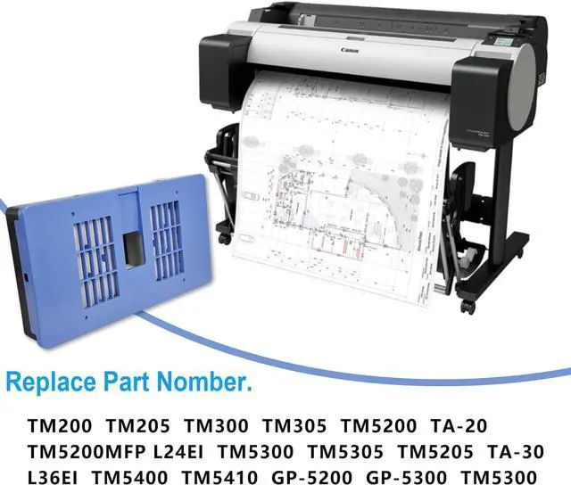 Alt view image 4 of 7 - MC-31 Maintenance Cartridge Compatible with Canon imagePROGRAF TM-200/205/300/305 TM-5200/5205 TM-5300/5305 TA-20/30 Printers