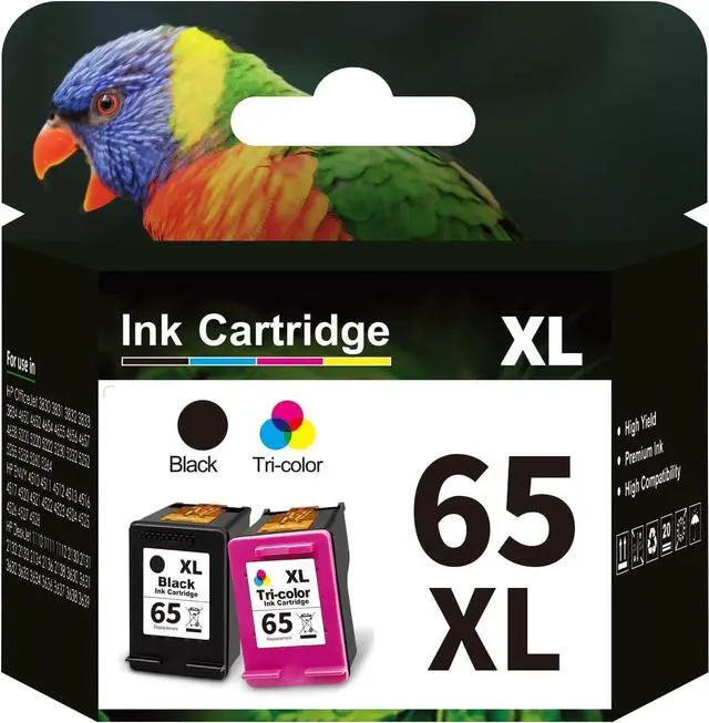 Main image of Aqepbzt Remanufactured Black/Tri-Color Ink Cartridge Replacement  Ink 65 65XL Ink Cartridges Black and Color  AMP 120 100 125 130 Deskjet 3755 2652 3752 2624 Printer
