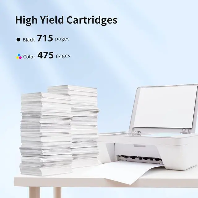 Alt view image 3 of 7 - 62XL Ink Cartridges Black and Color  62XL 62 XL for Envy 5540 5549 5542 5545 5640 5642 5660 5664 5665 7640 7645 OfficeJet 5740 5742 5743 5745 OfficeJet 200 250 8040 (Black, Tri-Color)
