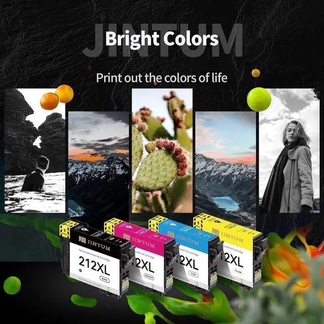 Alt view image 4 of 6 - 212XL Ink Cartridges Remanufactured Epson 212 Ink Cartridges for Epson 212XL T212XL for use with Expression Home XP-4100 XP-4105 Workforce WF-2850 WF-2830 Printer (4-Pack)