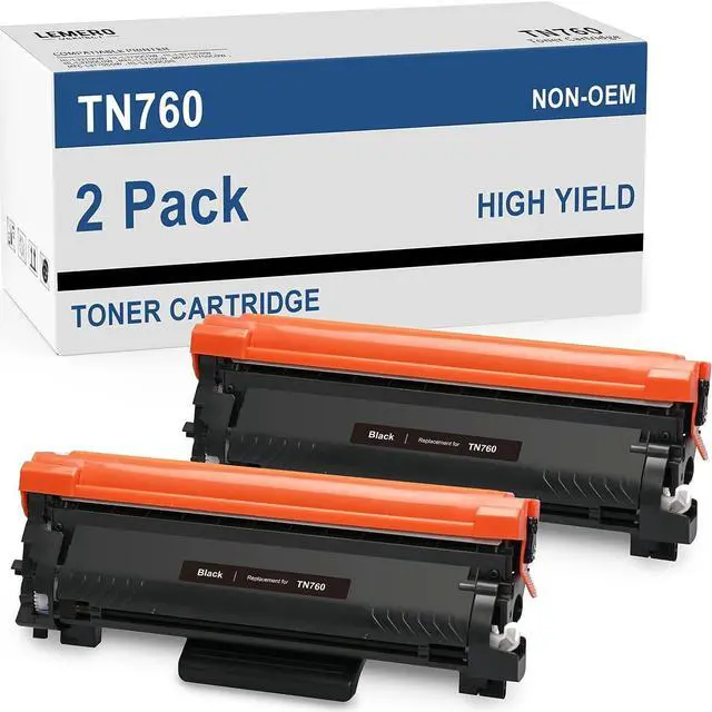 Main image of TN760 Toner Cartridge LemeroUexpect Compatible Replacement TN-760/TN-730 TN760 Black Toner Printer MFC-L2710DW L2750DW HL-L2350DW L2370DW DCP-L2550DW Printer,2-Pack