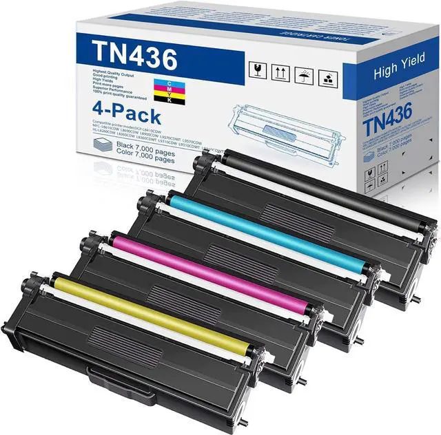 Main image of Ennovor TN436 Toner Cartridge Set 7,000 Pages Super High Yield Replacement for Brother TN-436 TN 436 TN433 TN431 MFC-L8610CDW HL-L8360CDW Printer Toner (TN436BK TN436C TN436M TN436Y, 4-Pack)