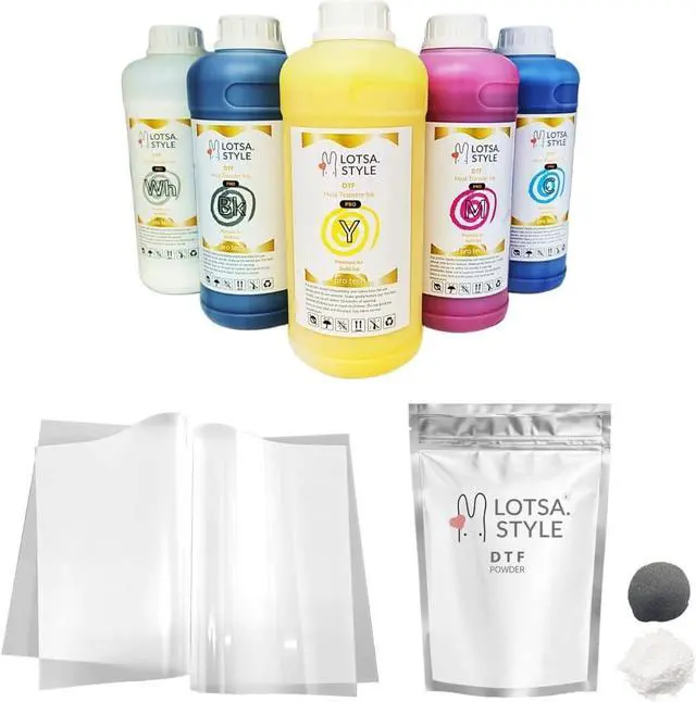 Alt view image 3 of 6 - Premium PRO DTF Ink Refill for Inkjet Printers Heat Transfer Film Printing, Large and Wide Format Commercial Edition (250ml x 6, CMYK Wh)