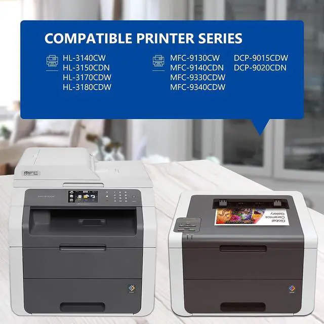 Alt view image 2 of 7 - TN-221 Toner Cartridges 4 Pack TN221BK TN221C TN221M TN221Y Replacement for Brother TN225 TN221 4-Color Toner Cartridge Set Works with MFC-9340CDW MFC-9130CW HL-3170CDW HL-3140CW Printer