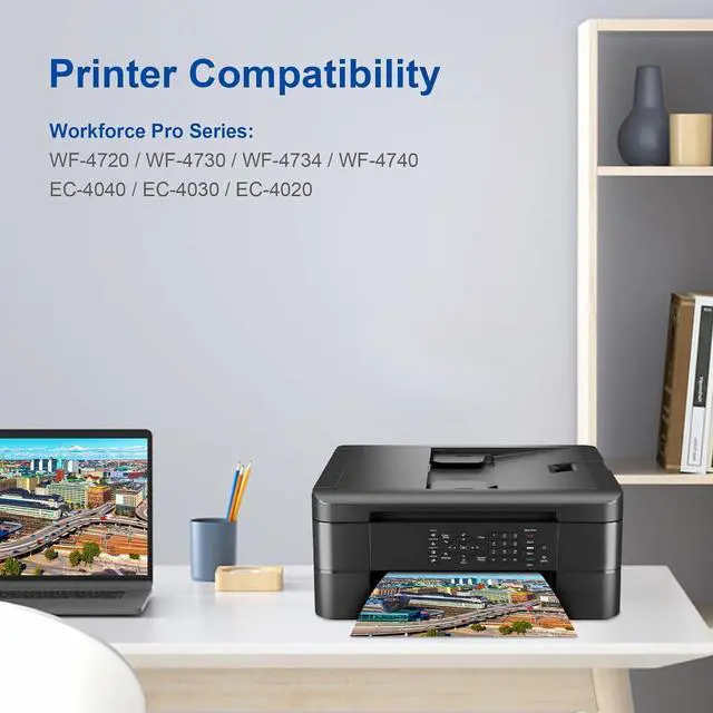 Alt view image 2 of 5 - 802XL 802 Ink Cartridges Remanufactured Replacement  802XL Ink Cartridges Combo Pack  802XL T802 Use  Workforce Pro WF-4730 WF-4740 WF-4720 WF-4734 EC-4020 EC-4030 (4 Pack)