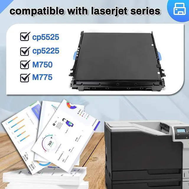 Alt view image 2 of 7 - CE516A CE979-67901 Transfer Belt Compatible with Laserjet CP5525 M750 M775 CE516A Transfer Kit Replacement for CP5525dn CP5225 Transfer Belt