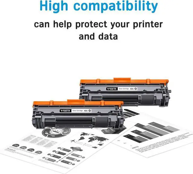 Alt view image 4 of 7 - 48A CF248A M15w Toner - Compatible Toner Cartridge Replacement  48A CF248A Compatible with Laserjet Pro M15w Toner Laserjet Pro M29w M30w M31w MFP M28w M28a M29a M15a M16w Printer (2 Black) 1