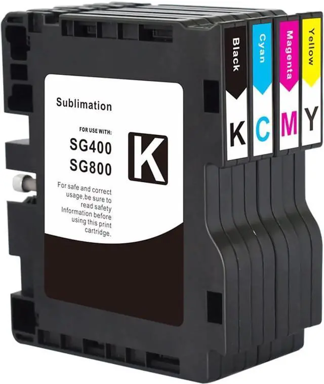 Main image of Primer Ink Sublimation Ink Cartridge Compatible for Sawgrass Virtuoso SG400 SG 800 Printer (1 Black, 1 Cyan, 1 Magenta, 1 Yellow, 4-Pack)