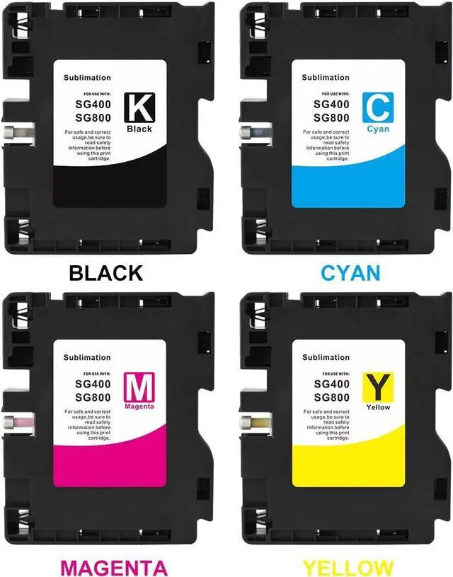 Alt view image 3 of 7 - Primer Ink Sublimation Ink Cartridge Compatible for Sawgrass Virtuoso SG400 SG 800 Printer (1 Black, 1 Cyan, 1 Magenta, 1 Yellow, 4-Pack)