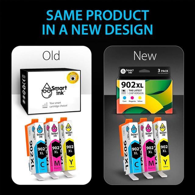 Alt view image 4 of 7 - Smart Ink Compatible Ink Cartridge Replacement  902 XL 902XL (C/M/Y Combo Pack) Advanced Chip Technology to use with Officejet Pro 6978 6968 6974 6975 6960 Officejet 6951 6954 6956 6958 Printers