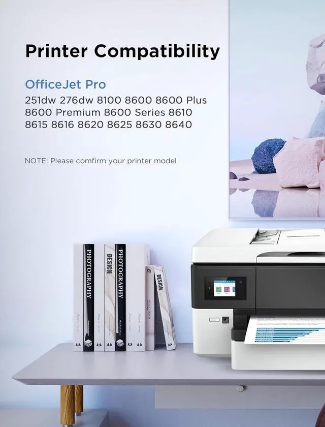 Alt view image 2 of 7 - 950XL 951XL, 5-Pack, Higher Page Yield, Replacement  950 951 XL 950XL 951XL Ink Cartridges, Larger Capacity, Works with OfficeJet Pro 8600 8610 8620 8625 276dw Printer (5 Pack, 2BK/1C/1M/1Y)