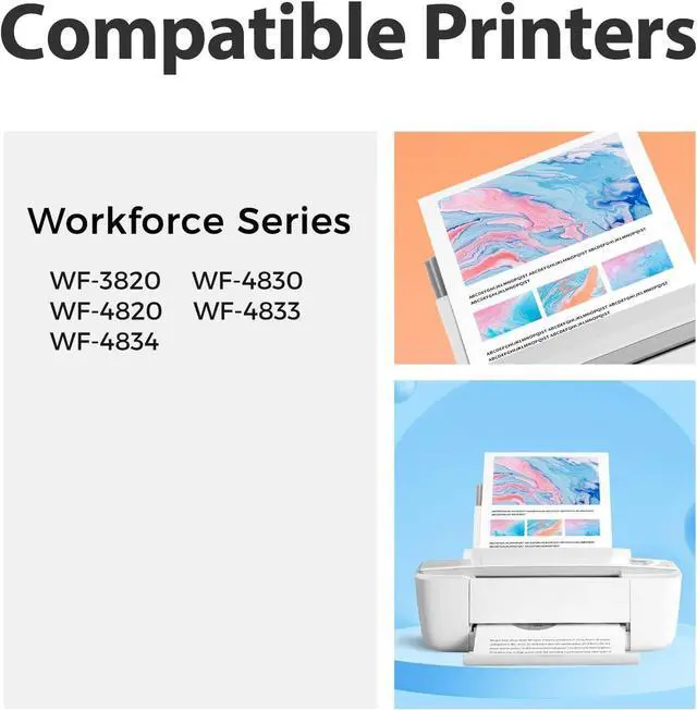 Alt view image 2 of 7 - 822 XL 822XL Ink 822 Remanufactured Ink Cartridges Replacement 822XL Ink Cartridges Combo Pack to use with Epson Workforce Pro WF-3820 WF-4820 WF-4830 WF-4833 4-Pack 822XL 822