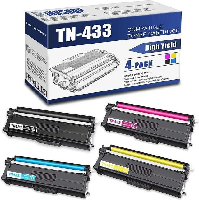 Main image of Ennovor TN433 Compatible TN-433BK TN-433C TN-433Y TN-433M High Yield Toner Cartridge Replacement for Brother TN-433 HL-L8260CDW DCP-L8410CDW MFC-L8610CDW Toner.(1BK+1C+1Y+1M)