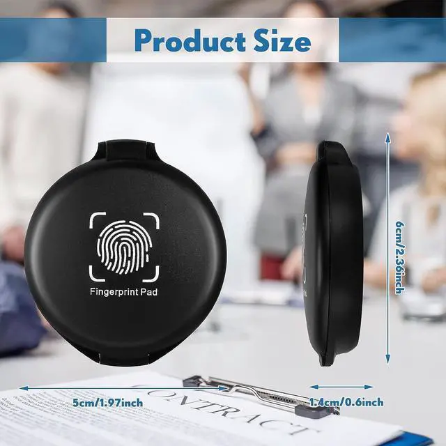 Alt view image 4 of 7 - 30 Pcs Mini Fingerprint Thumbprint Ink Pad Black Stamp Ink Pads for Identification Security ID Notary Supplies Law Enforcement Fingerprint Cards Fingerprint Kit Office Home Use 2 x 2.3 Inch