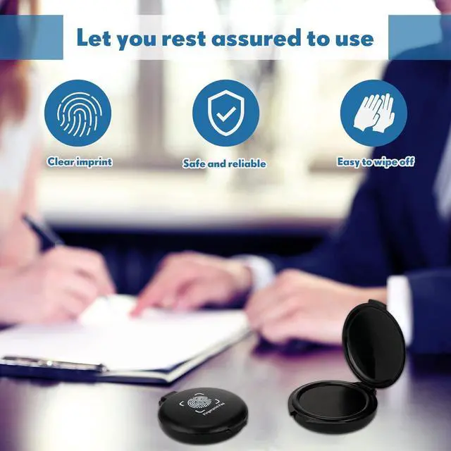 Alt view image 6 of 7 - 30 Pcs Mini Fingerprint Thumbprint Ink Pad Black Stamp Ink Pads for Identification Security ID Notary Supplies Law Enforcement Fingerprint Cards Fingerprint Kit Office Home Use 2 x 2.3 Inch