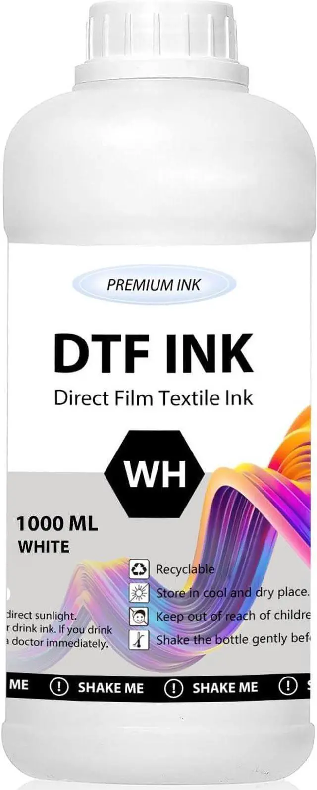 Main image of Kminoteh DTF Ink White 1000ml Refill for DX5 DX7 5113 XP600 I3200 4720 TX800 ET-8550 ET-8500. All DTF Printers, for DTF Heat Transfer Film Printing
