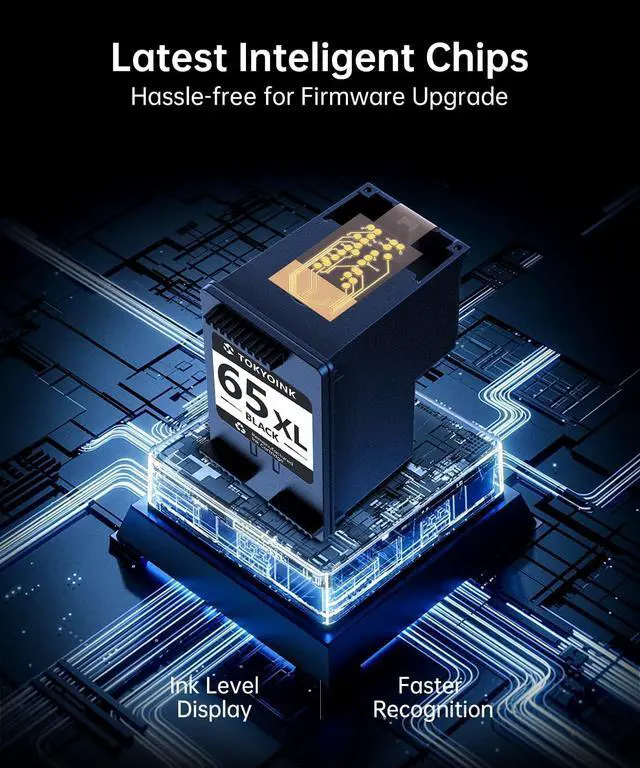 Alt view image 2 of 7 - TOKYOINK 65 Ink cartridges Black Color Combo Pack Remanufactured Compatible  Ink 65 65XL Printer Ink 65, Work for Envy 5058 5055 5034 5032 5030 5014 5012, DeskJet 3755 2655 2624 3758 - BK&Color