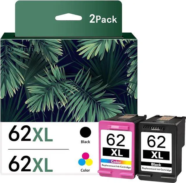 Main image of 62xl Ink Cartridge Combo Pack (2 Pack,1Black/1Tricolor) -LOMENTI Compatible Ink Cartridges Replacement  62XL Ink Cartridge for Envy 7640 5540 5642 5660 OfficeJet 250 5740 8040 Printer