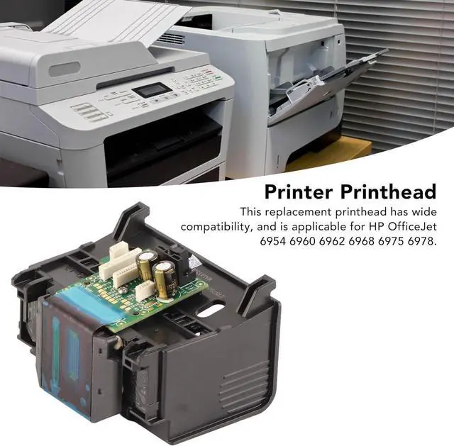 Alt view image 5 of 7 - Printhead, Replacement  OfficeJet 6954 6960 6962 6968 6975 6978 Printer Replacement Parts,Printhead Clear Resolution Smoothly Output Print Head Replacement