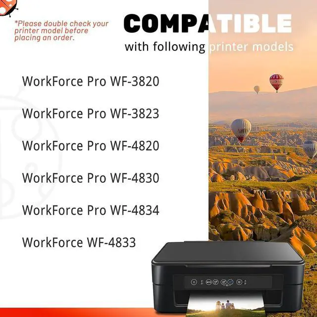 Alt view image 2 of 6 - COCCINK 822XL Ink Cartridges  822 XL T822 for Workforce Pro WF-3820 WF-4830 WF-4820 WF-4833 WF-4834 Printer Ultra Combo Pack Remanufactured Printer Ink (Black Cyan Magenta Yellow, 4 Pack)