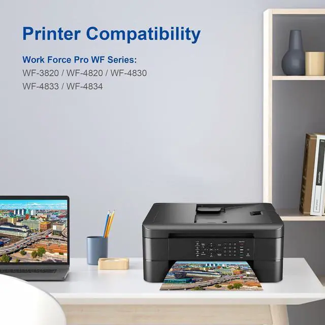 Alt view image 2 of 6 - 822XL Ink Cartridges Remanufactured Replacement  822XL 822 XL 822 T822XL Use for Workforce Pro WF-4820 WF-3820 WF-4830 WF-4833 WF-4834 Printer Ink (Black, Cyan, Magenta, Yellow,4 Pack)