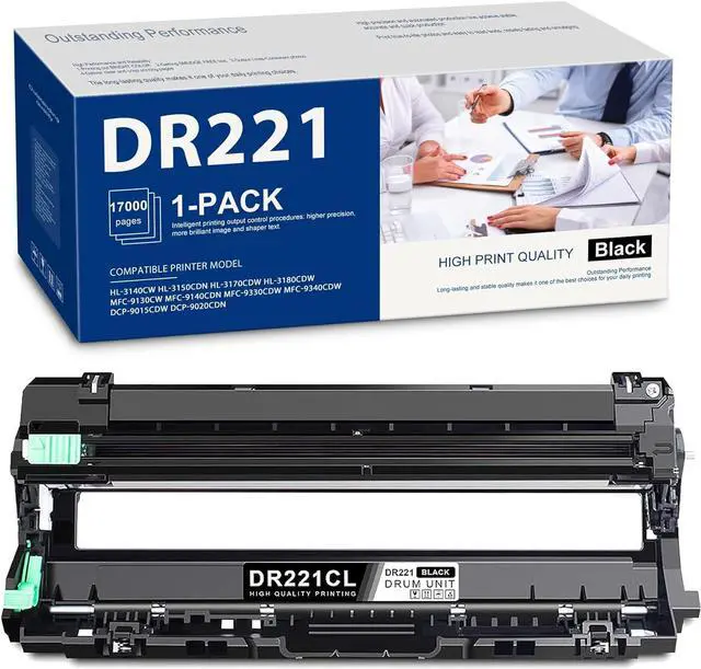 Main image of DR221CL Drum Unit 1-Pack Compatible DR-221CL Drum Unit Black Replacement  DR221CL Drum Unit HL-3170CDW 3180CDW MFC-9330CDW 9340CDW DCP-9015CDW Printer (Not Include Toner)