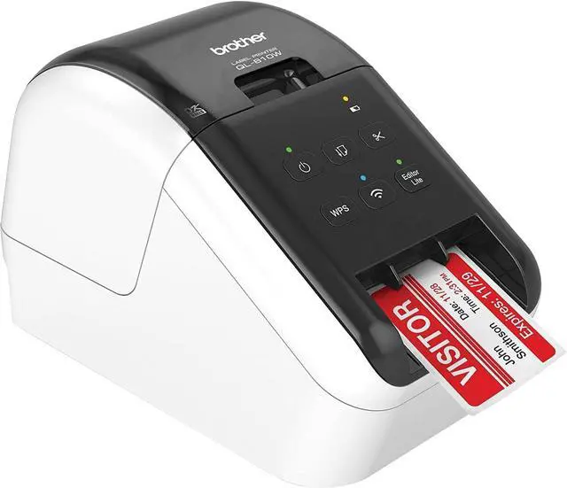 Alt view image 6 of 7 - Brother QL-810W Ultra-Fast Wireless Label Printer - WiFi and USB Connectivity, Print Black and Red Labels, up to 110 Per Minute, 2.4" Wide, 300 x 600 dpi, Durable Automatic Cutter, Tillsiy Cable